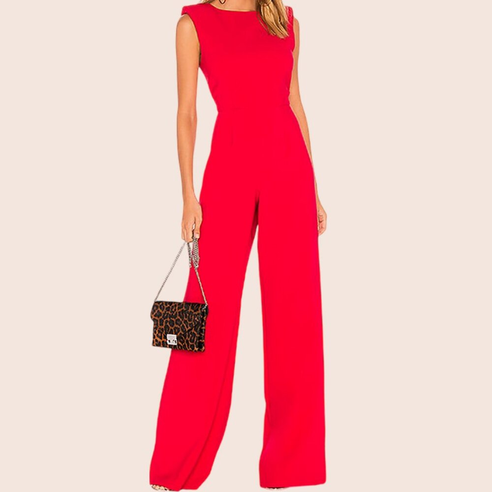 Banana Republic SL Cross Back Hot Pink BR Foo Jumpsuit Size 6